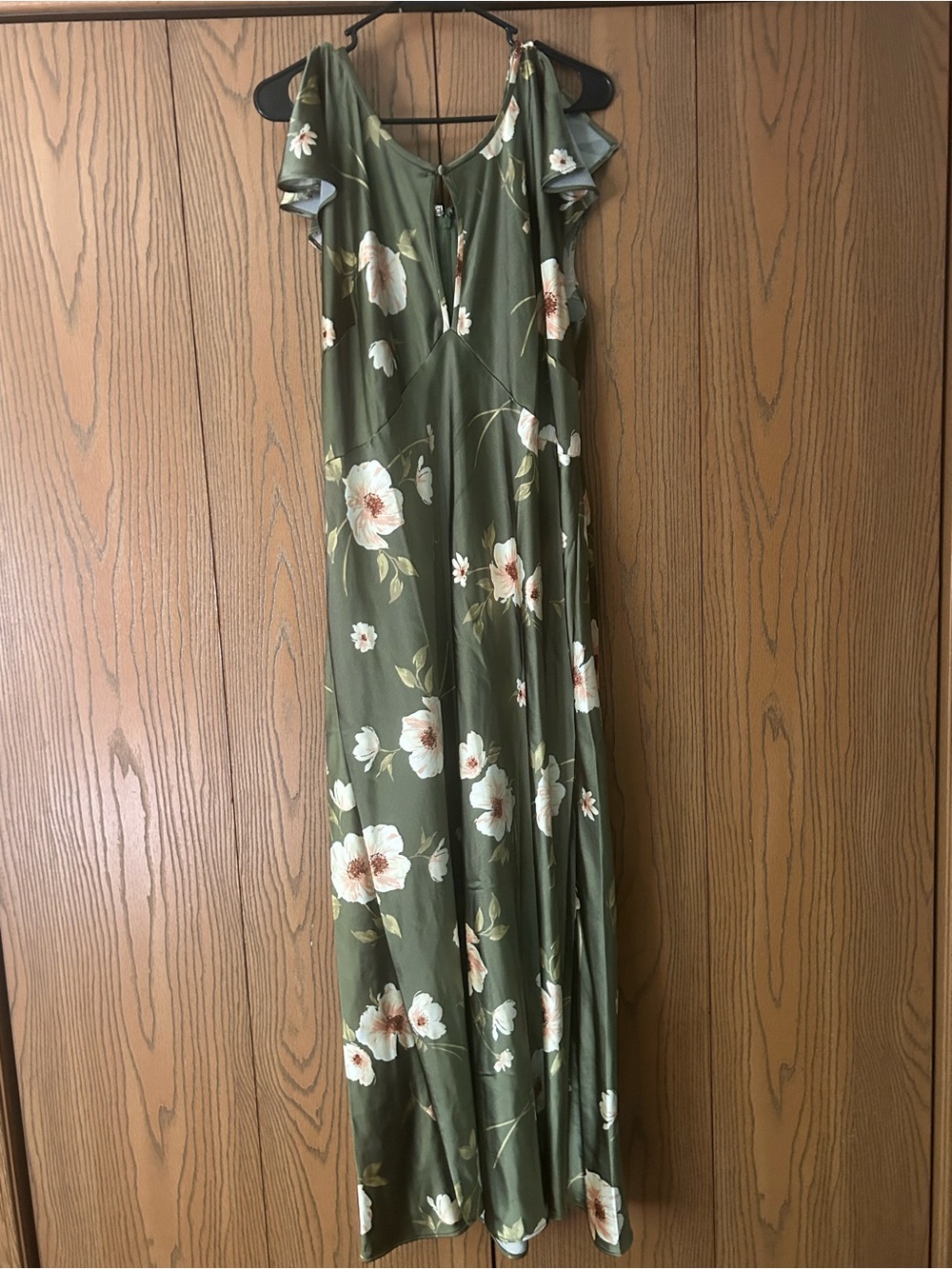 Old Navy Olive Green Floral Maxi Dress